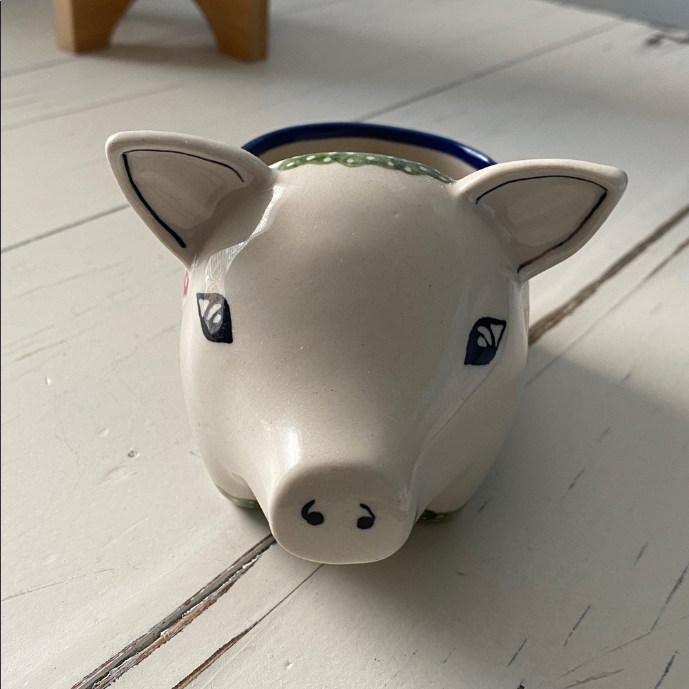 Unikat Signature Polish Pottery Pig - Picture 4 of 6